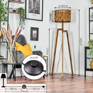 hofstein Cando Lampadaire, Liseuse Écru, 1 lumière* Lampes Modernes
