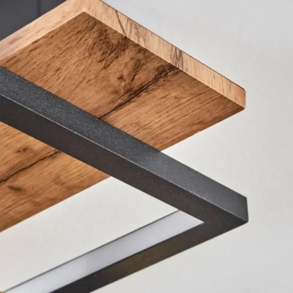 hofstein Cascada Plafonnier LED Laiton, Écru, Noir, 1 lumière* Lampes Modernes