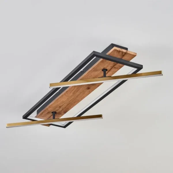 hofstein Cascada Plafonnier LED Laiton, Écru, Noir, 1 lumière* Lampes Modernes
