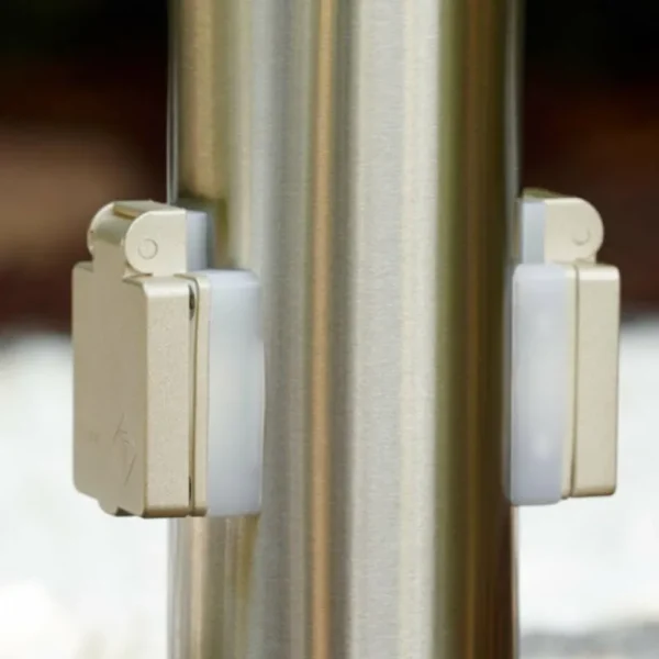 hofstein Caserta Borne lumineuse, Lampadaire, Eclairage de chemin Acier inoxydable, 1 lumière* Lampes Modernes