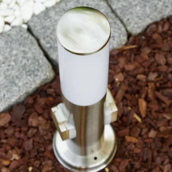 hofstein Caserta Borne lumineuse, Lampadaire, Eclairage de chemin Acier inoxydable, 1 lumière* Lampes Modernes