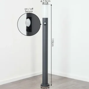 hofstein Caserta Eclairage de chemin Anthracite, 1 lumière, Détecteur de mouvement* Lampes Modernes