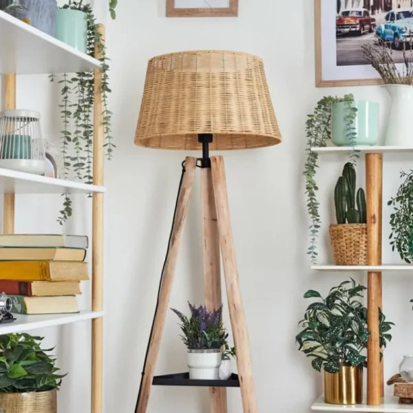 hofstein Cavaca Lampadaire Écru, Noir, 1 lumière* Lampes Modernes