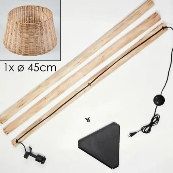 hofstein Cavaca Lampadaire Écru, Noir, 1 lumière* Lampes Modernes
