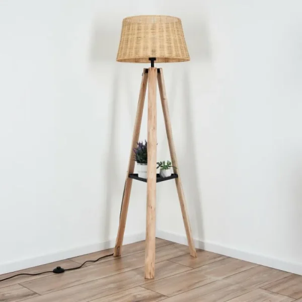 hofstein Cavaca Lampadaire Écru, Noir, 1 lumière* Lampes Modernes