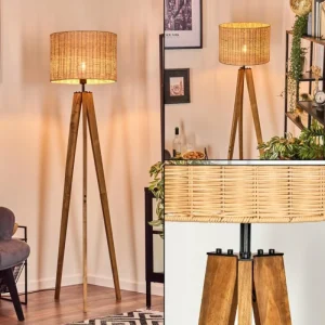hofstein Cavaca Lampadaire, Liseuse Écru, Noir, 1 lumière* Lampes Modernes