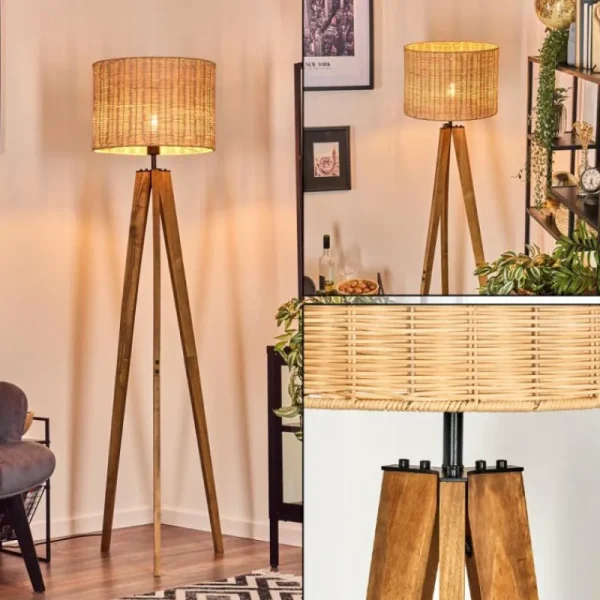 hofstein Cavaca Lampadaire, Liseuse Écru, Noir, 1 lumière* Lampes Modernes