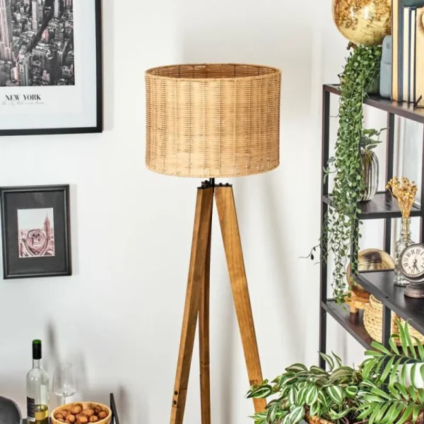 hofstein Cavaca Lampadaire, Liseuse Écru, Noir, 1 lumière* Lampes Modernes