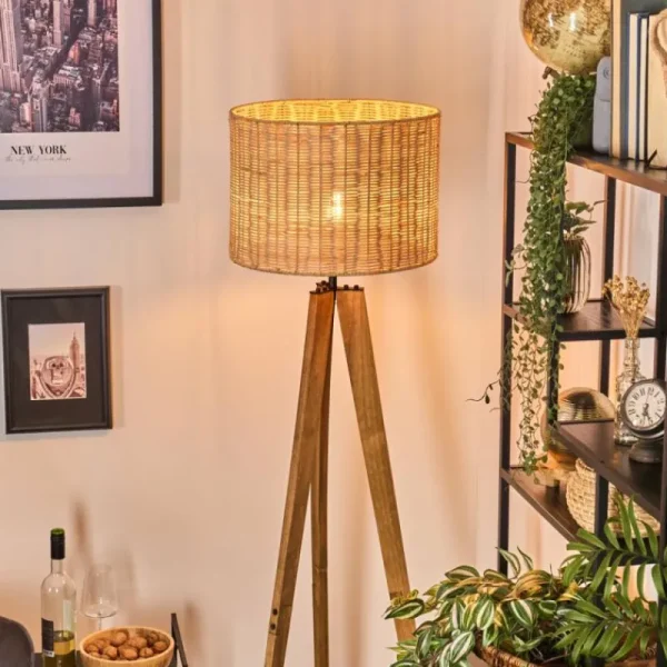 hofstein Cavaca Lampadaire, Liseuse Écru, Noir, 1 lumière* Lampes Modernes