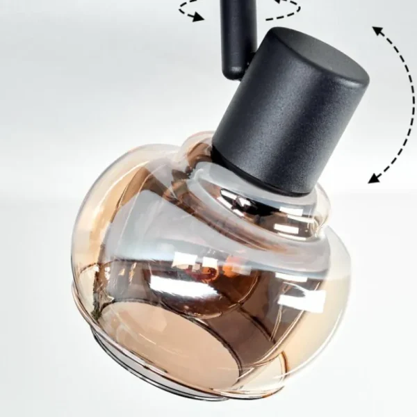 hofstein Cevio Plafonnier Noir, 4 lumières* Lampes Modernes