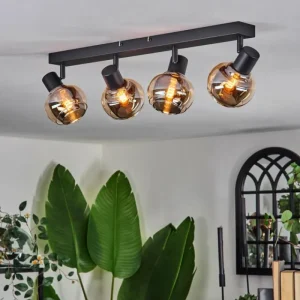 hofstein Cevio Plafonnier Noir, 4 lumières* Lampes Modernes