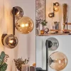 hofstein Chehalis Boule lumineuse, Applique murale Ambre, Fumé, 3 lumières* Lampes Modernes