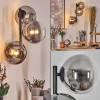 hofstein Chehalis Boule lumineuse, Applique murale 33 cm Chrome, Clair, Fumé, 3 lumières* Lampes Modernes