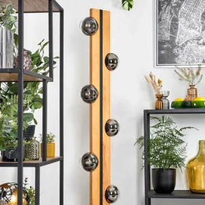 hofstein Chehalis Boule lumineuse, Lampadaire Écru, Noir, 6 lumières* Lampes Modernes