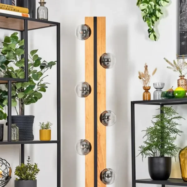 hofstein Chehalis Boule lumineuse, Lampadaire Écru, Noir, 6 lumières* Lampes Modernes