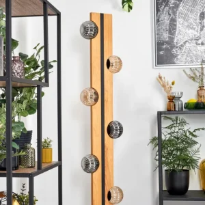 hofstein Chehalis Boule lumineuse, Lampadaire Écru, Noir, 6 lumières* Lampes Modernes