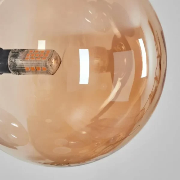 hofstein Chehalis Boule lumineuse, Applique murale Ambre, Fumé, 3 lumières* Lampes Modernes