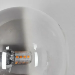 hofstein Chehalis Boule lumineuse, Applique murale 28 cm Chrome, Clair, Fumé, 3 lumières* Lampes Modernes