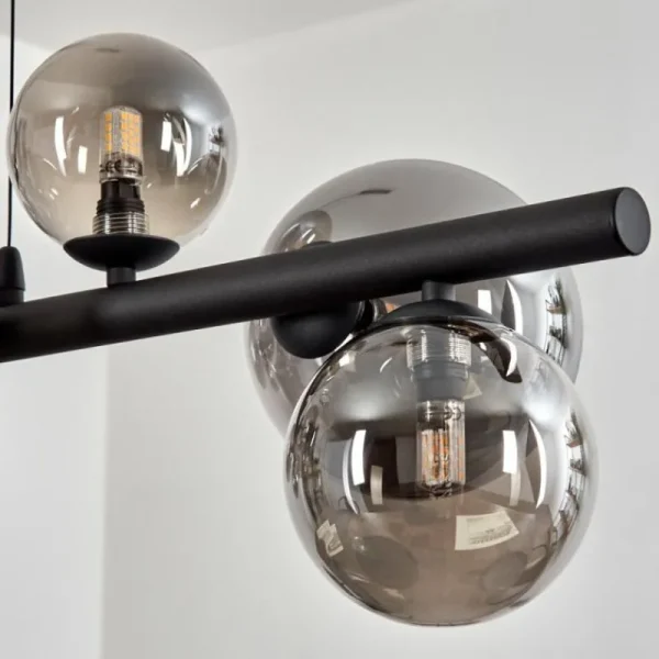 hofstein Chehalis Boule lumineuse, Suspension Fumé, 8 lumières* Lampes Modernes