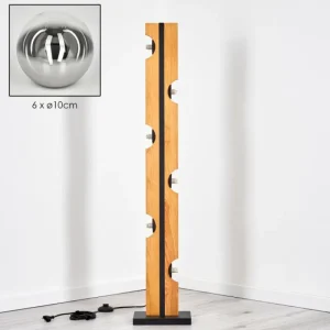 hofstein Chehalis Boule lumineuse, Lampadaire Écru, Noir, 6 lumières* Lampes Modernes