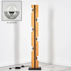 hofstein Chehalis Boule lumineuse, Lampadaire Écru, Noir, 6 lumières* Lampes Modernes