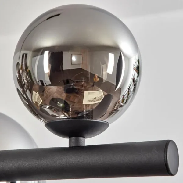 hofstein Chehalis Boule lumineuse, Suspension Chrome, Fumé, 10 lumières* Lampes Modernes