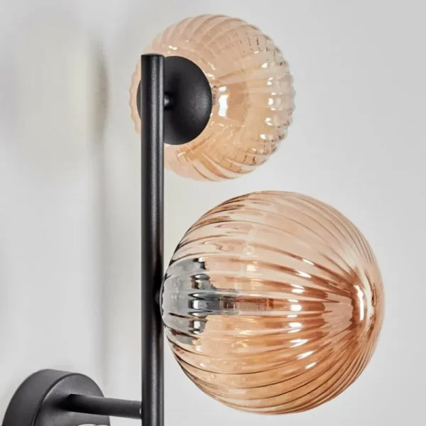 hofstein Chehalis Boule lumineuse, Applique murale Ambre, 3 lumières* Lampes Modernes