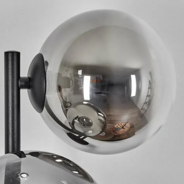 hofstein Chehalis Boule lumineuse, Applique murale 33 cm Chrome, Clair, Fumé, 3 lumières* Lampes Modernes