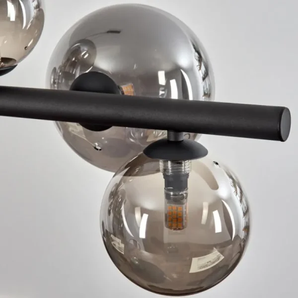 hofstein Chehalis Boule lumineuse, Suspension Fumé, 8 lumières* Lampes Modernes