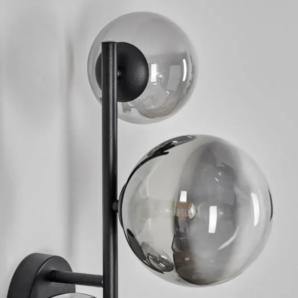 hofstein Chehalis Boule lumineuse, Applique murale 23 cm Chrome, Clair, Fumé, 3 lumières* Lampes Modernes