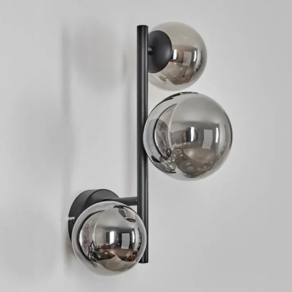 hofstein Chehalis Boule lumineuse, Applique murale 23 cm Fumé, 3 lumières* Lampes Modernes