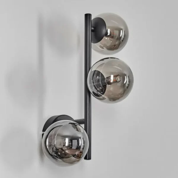 hofstein Chehalis Boule lumineuse Fumé, 3 lumières* Lampes Modernes