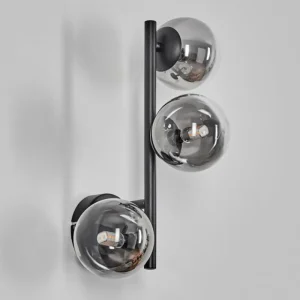hofstein Chehalis Boule lumineuse, Applique murale 23 cm Chrome, Clair, Fumé, 3 lumières* Lampes Modernes