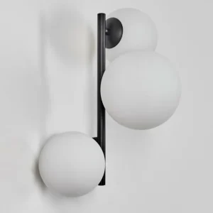 hofstein Chehalis Boule lumineuse, Applique murale Blanc, 3 lumières* Lampes En Verre