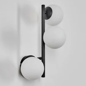 hofstein Chehalis Boule lumineuse, Applique murale Blanc, 3 lumières* Lampes En Verre