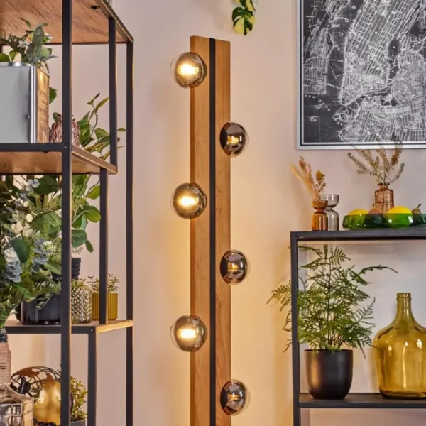 hofstein Chehalis Boule lumineuse, Lampadaire Écru, Noir, 6 lumières* Lampes Modernes