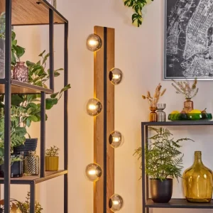 hofstein Chehalis Boule lumineuse, Lampadaire Écru, Noir, 6 lumières* Lampes Modernes
