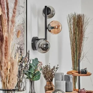 hofstein Chehalis Boule lumineuse, Applique murale 23 cm Ambre, Fumé, 3 lumières* Lampes Modernes