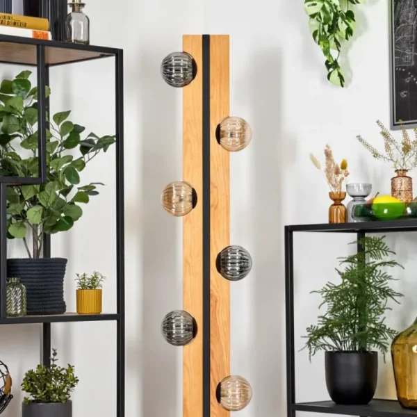 hofstein Chehalis Boule lumineuse, Lampadaire Écru, Noir, 6 lumières* Lampes Modernes
