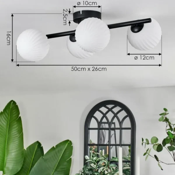 hofstein Chehalis Plafonnier Blanc, 4 lumières* Lampes Modernes