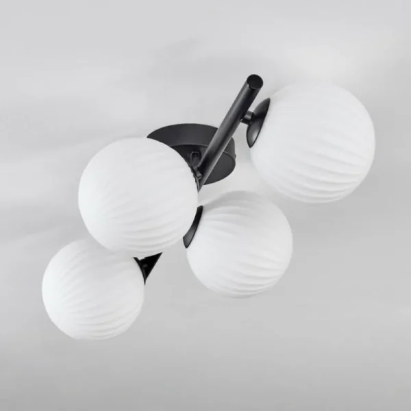 hofstein Chehalis Plafonnier Blanc, 4 lumières* Lampes Modernes