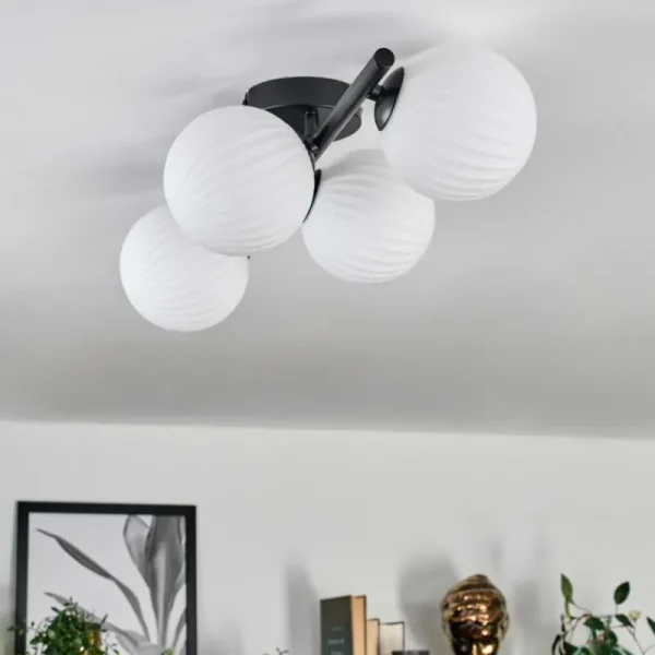 hofstein Chehalis Plafonnier Blanc, 4 lumières* Lampes Modernes