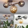 hofstein Chehalis Plafonnier, Boule lumineuse 23 cm Ambre, Fumé, 3 lumières* Lampes Modernes