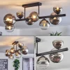 hofstein Chehalis Plafonnier, Boule lumineuse Chrome, Clair, Fumé, 8 lumières* Lampes Modernes