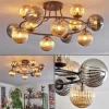 hofstein Chehalis Plafonnier, Boule lumineuse Ambre, Fumé, 12 lumières* Lampes Modernes