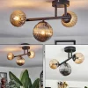hofstein Chehalis Plafonnier, Boule lumineuse Ambre, Fumé, 3 lumières* Lampes Modernes