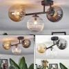 hofstein Chehalis Plafonnier, Boule lumineuse Ambre, Clair, Fumé, 3 lumières* Lampes Modernes