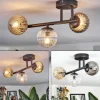 hofstein Chehalis Plafonnier, Boule lumineuse Ambre, Clair, Fumé, 3 lumières* Lampes Modernes
