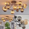hofstein Chehalis Plafonnier, Boule lumineuse 76 cm Ambre, Fumé, 12 lumières* Lampes Modernes