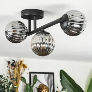 hofstein Chehalis Plafonnier, Boule lumineuse Fumé, 3 lumières* Lampes Modernes